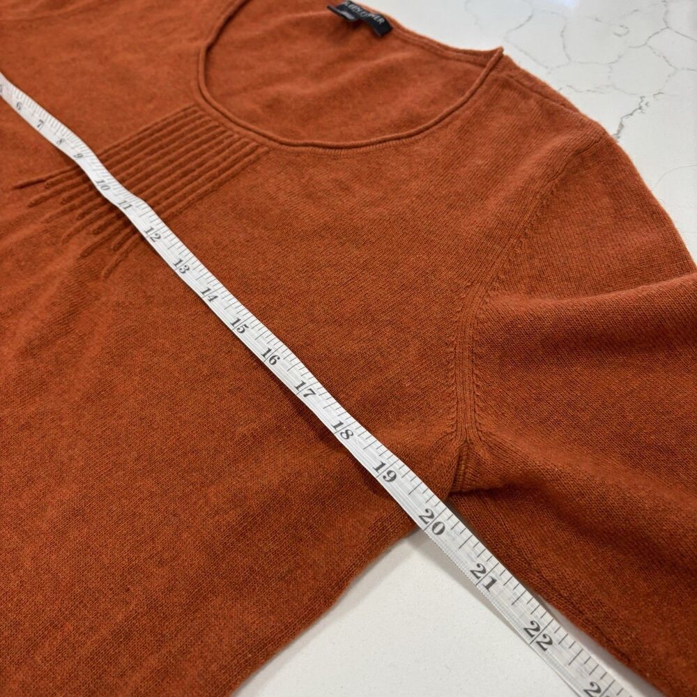 Eileen Fisher Top Womens Size Large Petite Wool Cashmere Rabbit Hair Orange - Picture 5 of 7